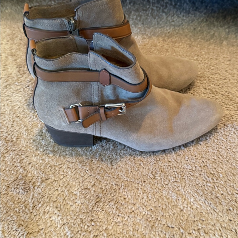 Authentic Coach Pauline 8 Women's Tan heels shoes Ankle leather Boots $298 - Picture 7 of 10